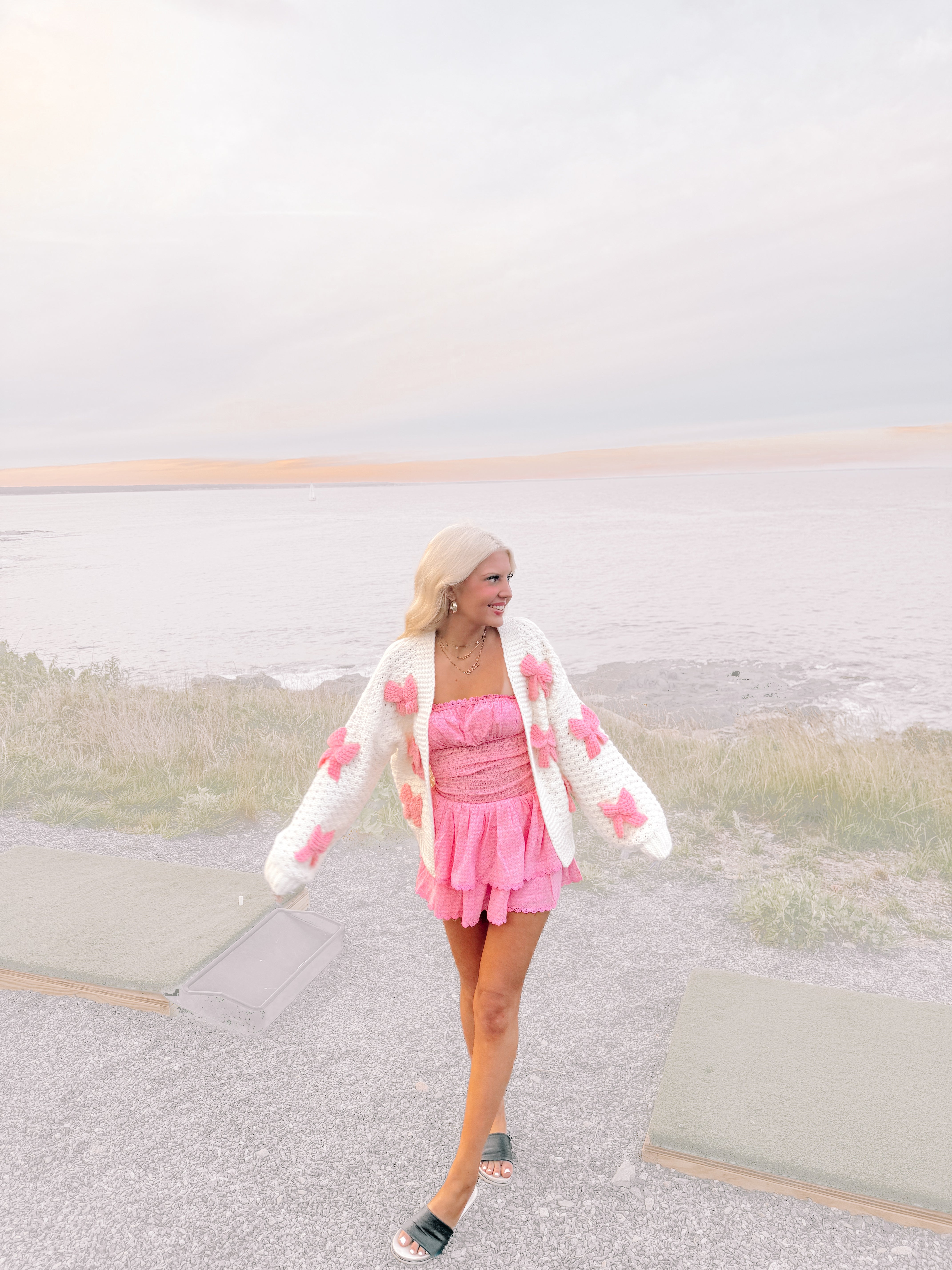 Bowtiful Pink Bow Cardigan | sassyshortcake.com | Sassy Shortcake 