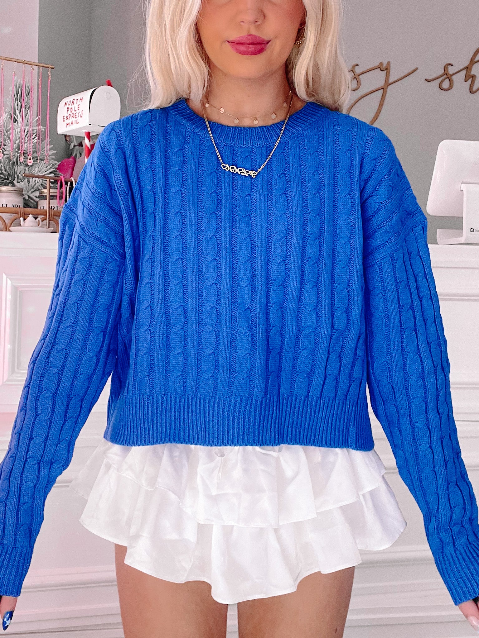 Berry Blue Sweater | Sassy Shortcake