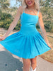 Twisted Teal Tie Back Dress | sassyshortcake.com | Sassy Shortcake