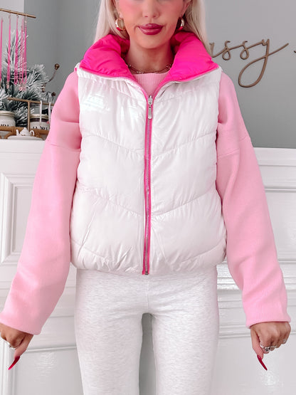 Turnabout Pink Puffer Vest | Sassy Shortcake | sassyshortcake.com