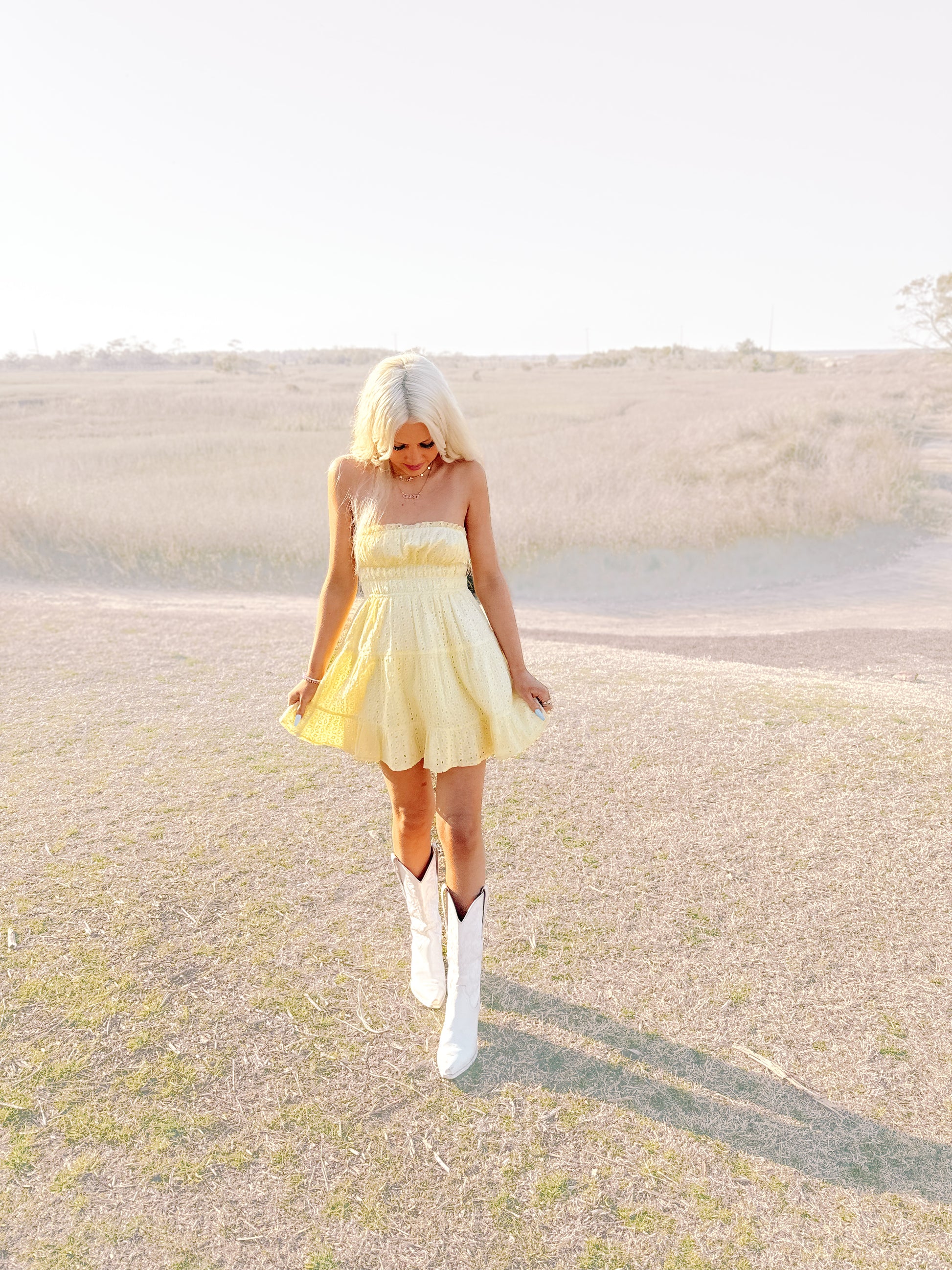 Walking on Sunshine Preppy Yellow Dress | Sassy Shortcake | sassyshortcake.com