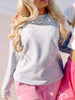 Blushing Bow Crewneck | Grey