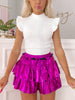 Brooke White Ruffle Sleeve Top | sassyshortcake.com | Sassy Shortcake