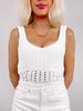 Crochet Kisses Top | Cream