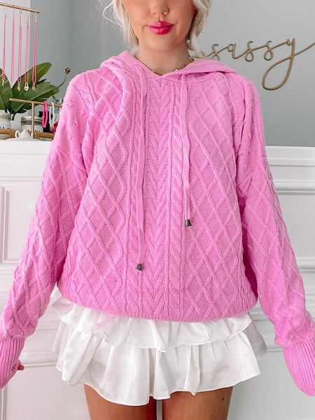 Knotty or Nice Pink Hoodie Sweater | Sassy Shortcake