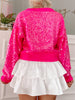 Swear By Sequins Hot Pink Sweater | sassyshortcake.com | Sassy Shortcake