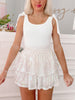 Flirtatious White Sequin Skirt | Sassy Shortcake | sassyshortcake.com