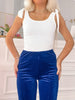 Blinding Blue Velvet Pants | sassyshortcake.com | Sassy Shortcake