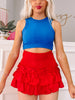 Runway Ruffles Skirt | Red
