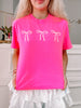 Blushing Bow Tee | Hot Pink