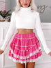 Tinsel Tartan Skirt | Pink