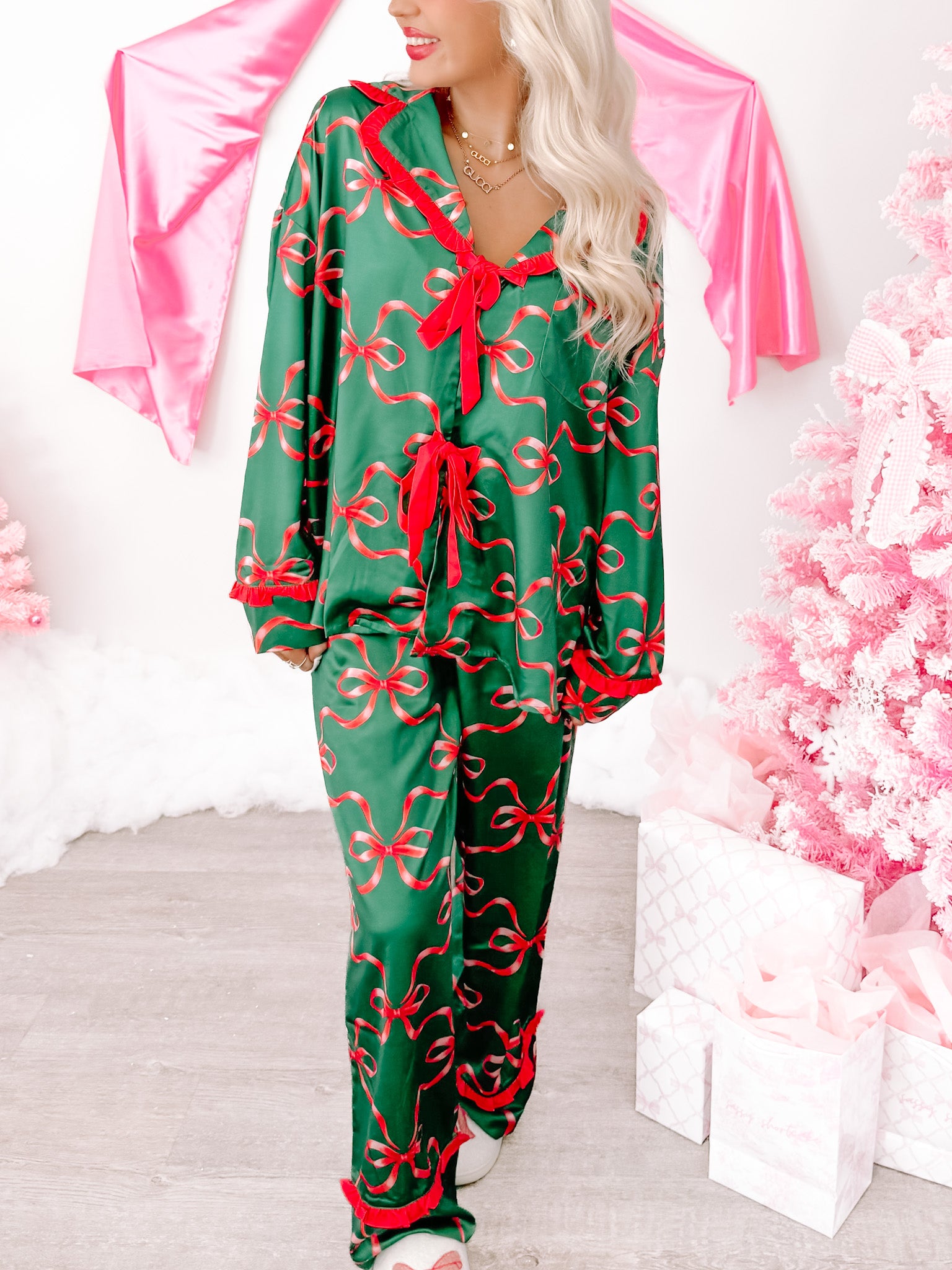 Twinkle & Tied Christmas Pajamas | Sassy Shortcake | sassyshortcake.com