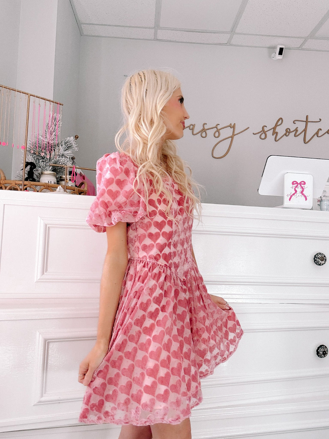 pink heart dress Sassy Shortcake Velvet Vow Heart Dress