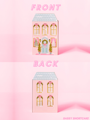 Coquette Christmas Advent Calendar from Sassy Shortcake - front and back view