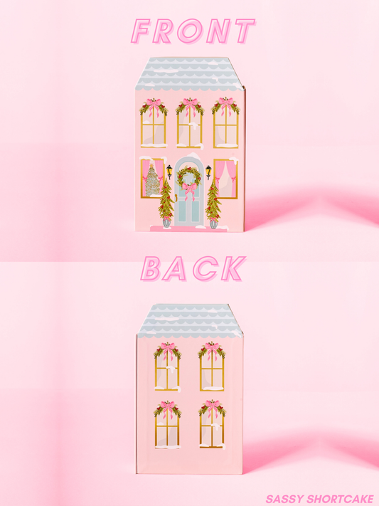 Coquette Christmas Advent Calendar from Sassy Shortcake - front and back view