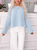 Almond Knit Sweater | Light Blue