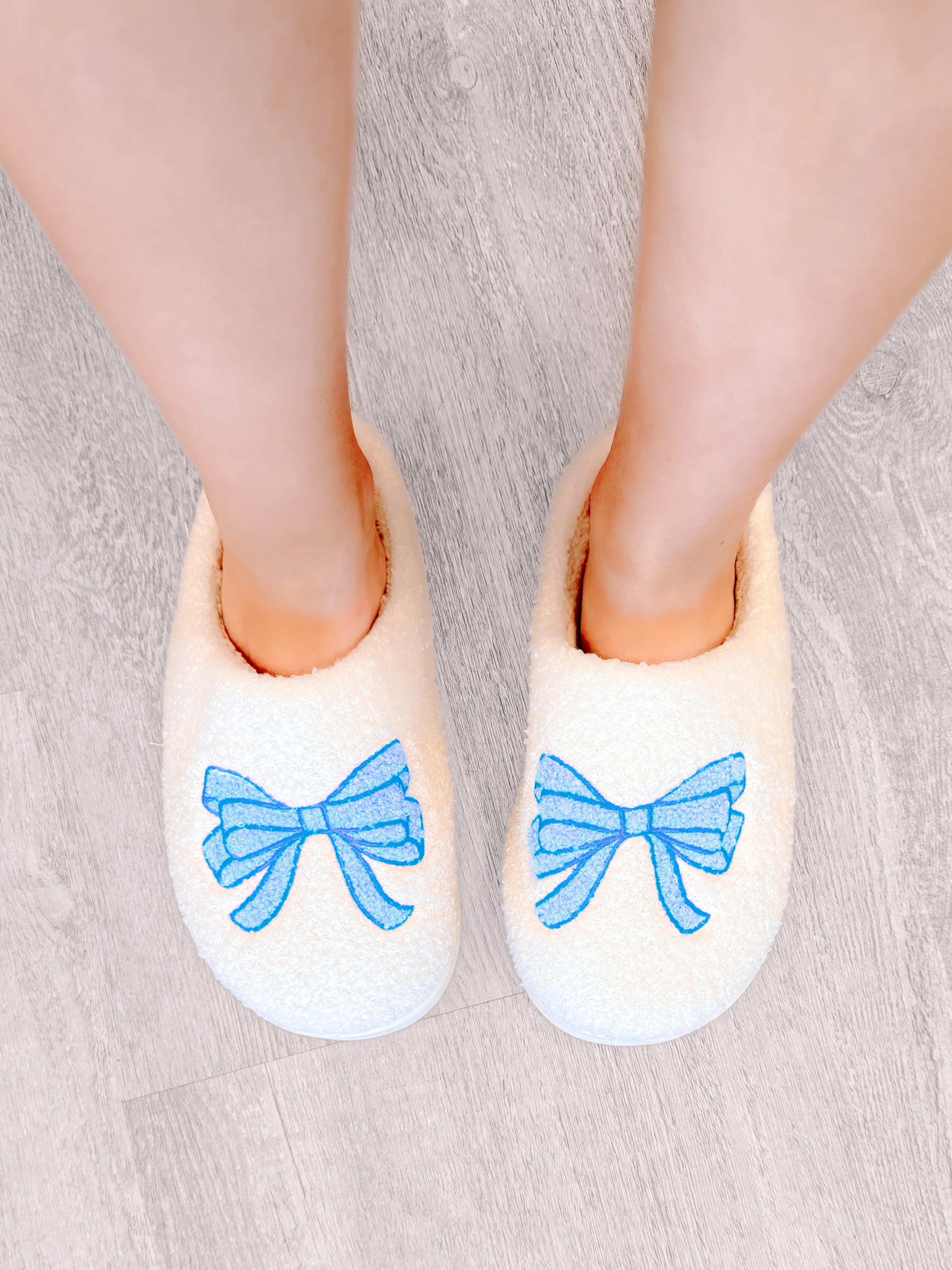 Blue Bow Slippers | Sassy Shortcake | sassyshortcake.com