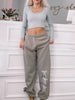 Blushing Bow Sweatpants | Dark Grey