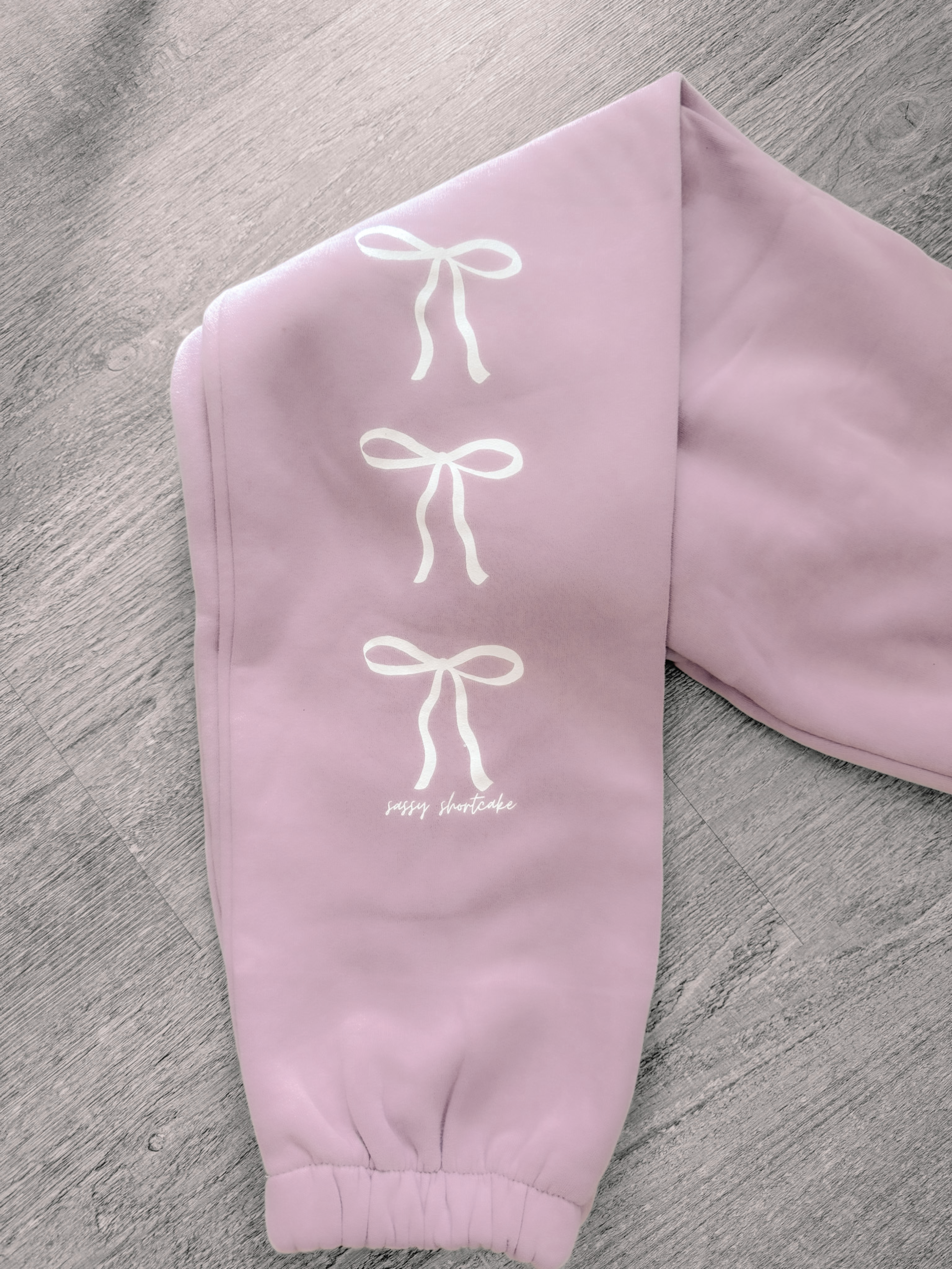 Lavender Blushing Bow Sweatpants | Sassy Shortcake Boutique | sassyshortcake.com