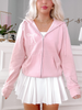 Bow Zip Up | Baby Pink