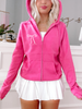 Bow Zip Up | Hot Pink