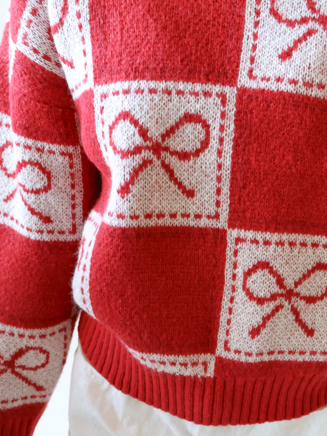 Bow on Board Red Sweater