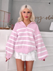 Brynn Pullover Top | Baby Pink Stripe