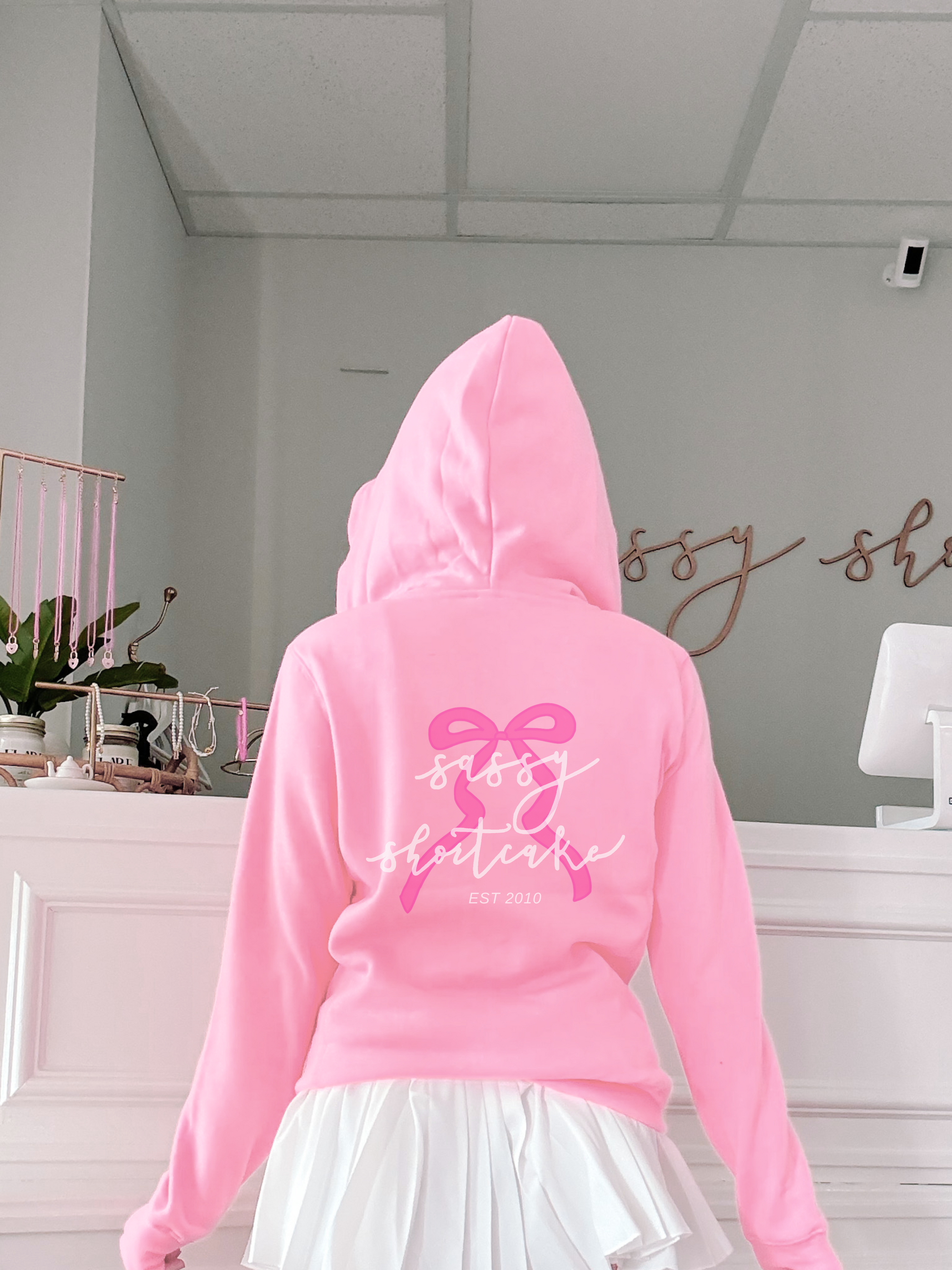 Sassy Bubblegum Bowquette Bow Hoodie | Sassy Shortcake Boutique | sassyshortcake.com