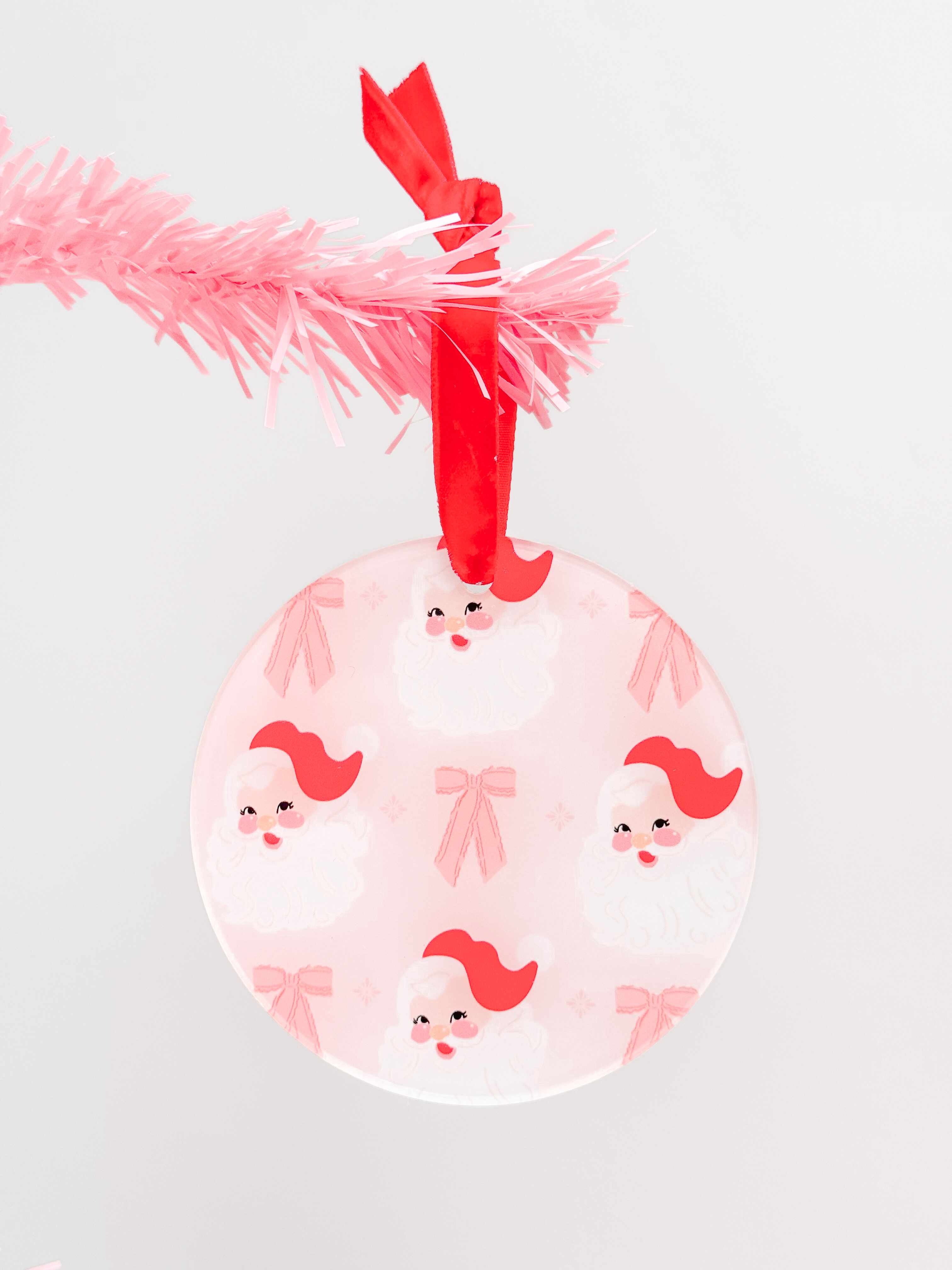 Circle Santa Ornament | Sassy Shortcake | sassyshortcake.com