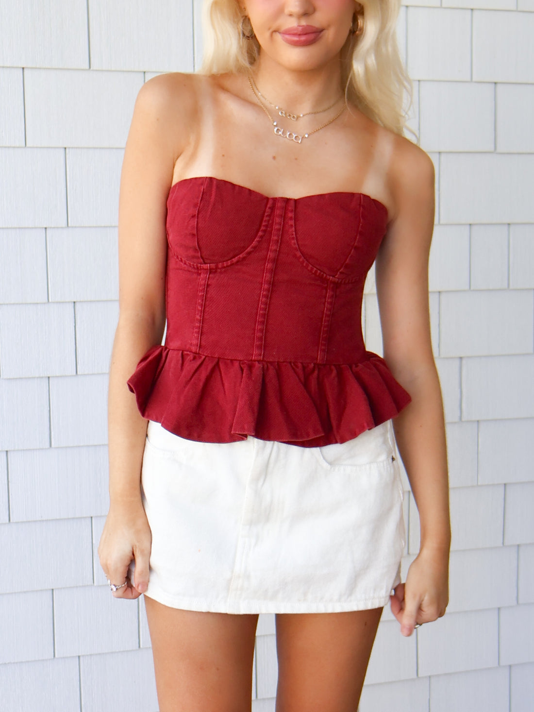 Denim Corset Top