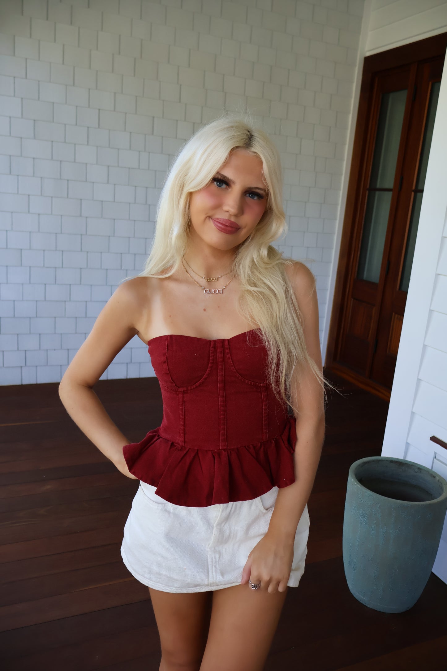 Denim Corset Top