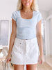 Ella Bow Top | Blue