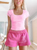 Ella Bow Top | Pink