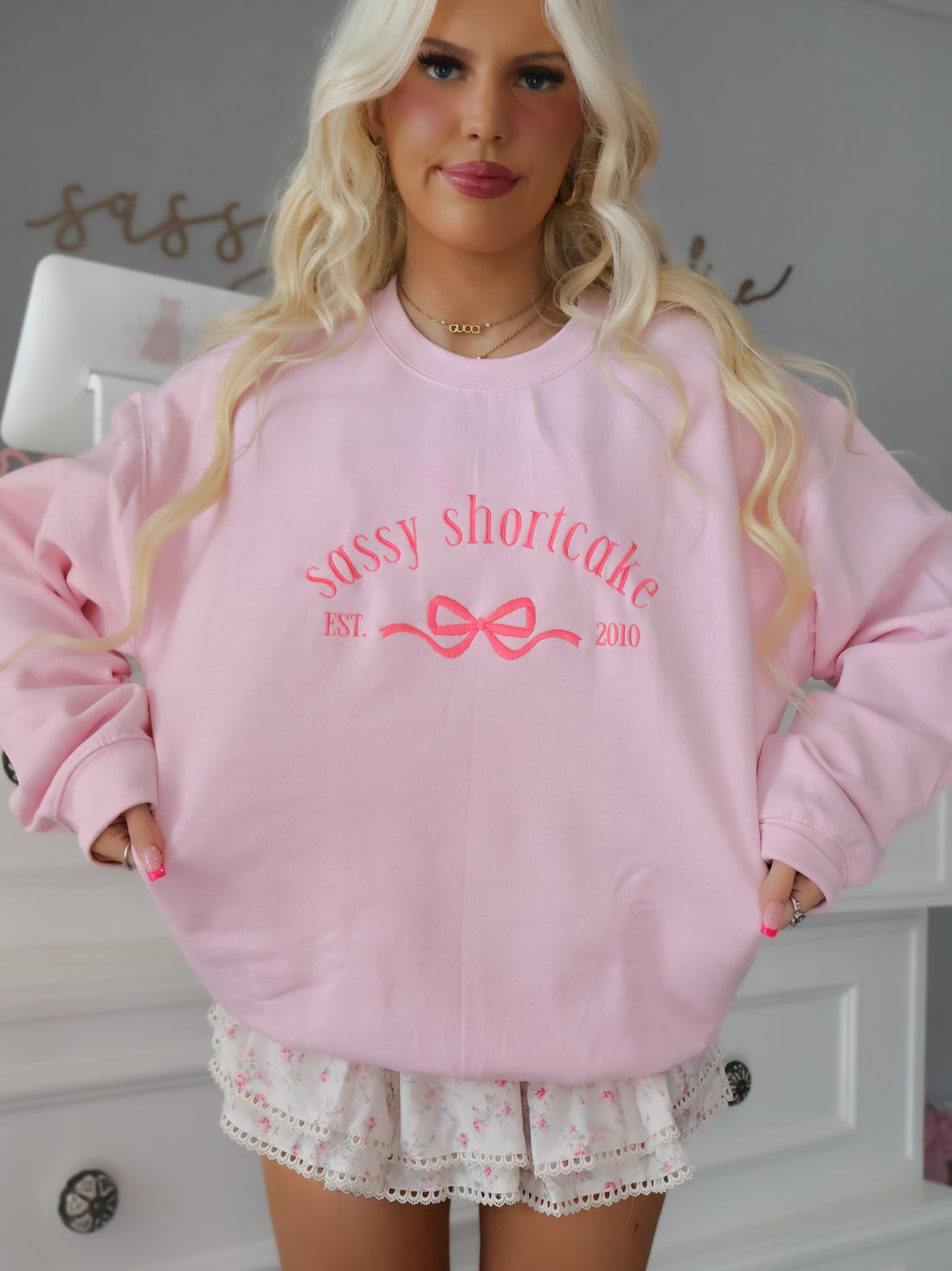 Sassy Signature Bow Crewneck