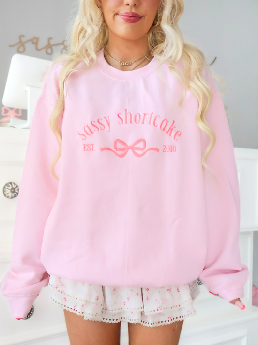 Sassy Signature Bow Crewneck