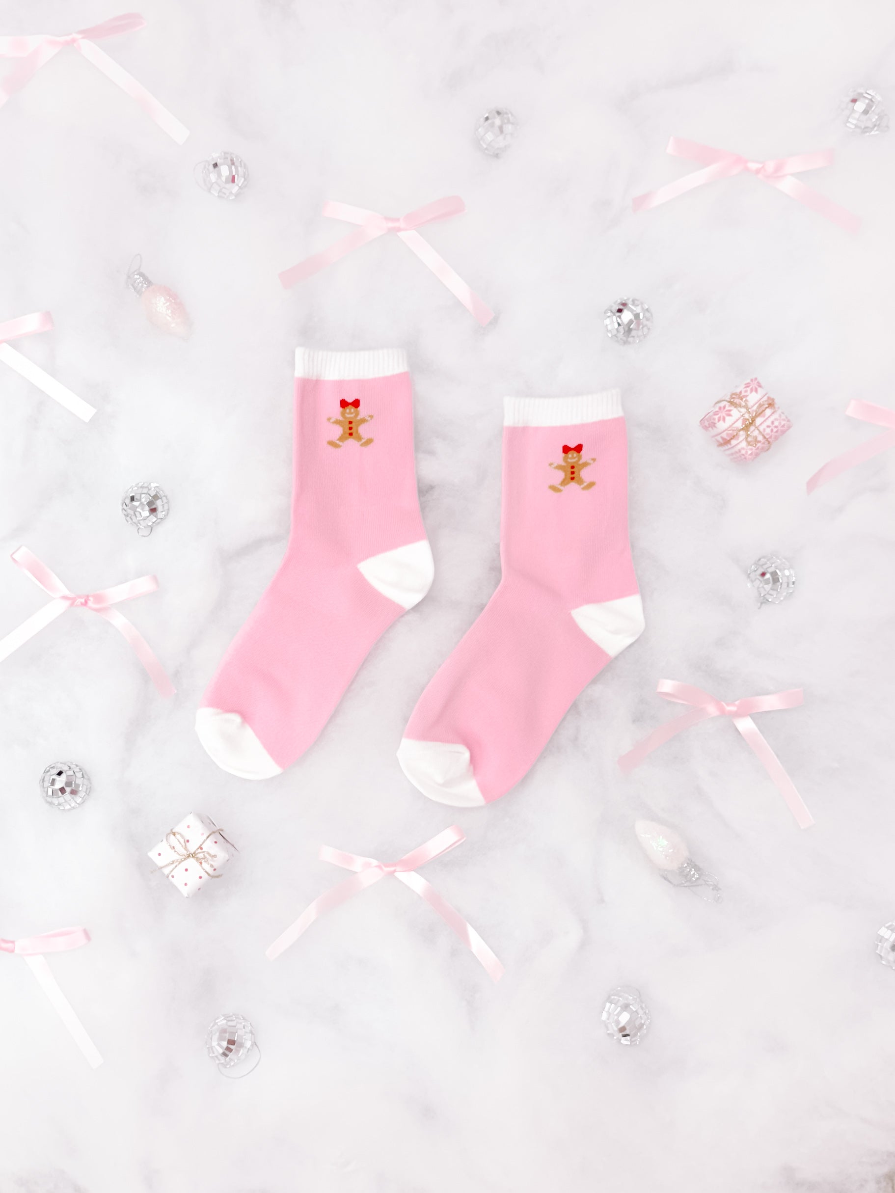 Pink Gingerbread Socks | Sassy Shortcake | sassyshortcake.com