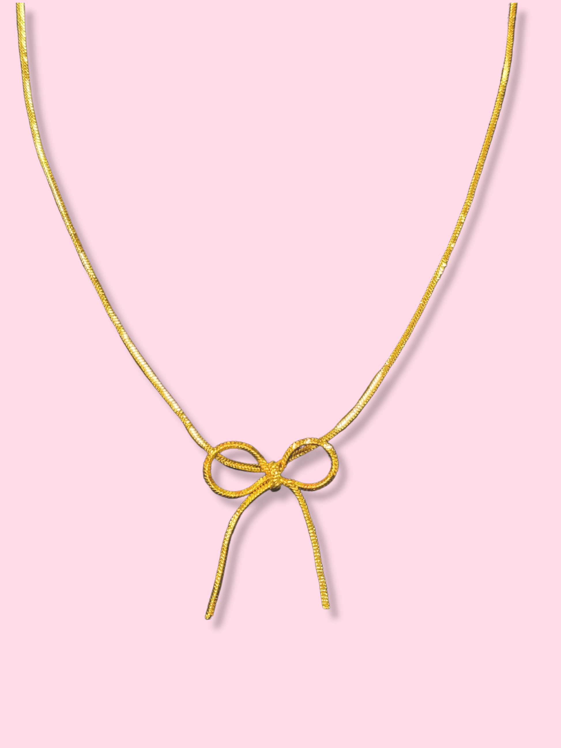 Golden Knot Bow Necklace | Sassy Shortcake | sassyshortcake.com