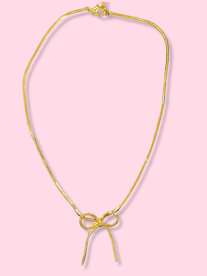 Golden Knot Bow Necklace | Sassy Shortcake | sassyshortcake.com