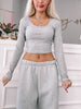 Gracie Bow Top | Grey