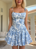 High Tea Blue Floral Mini Dress