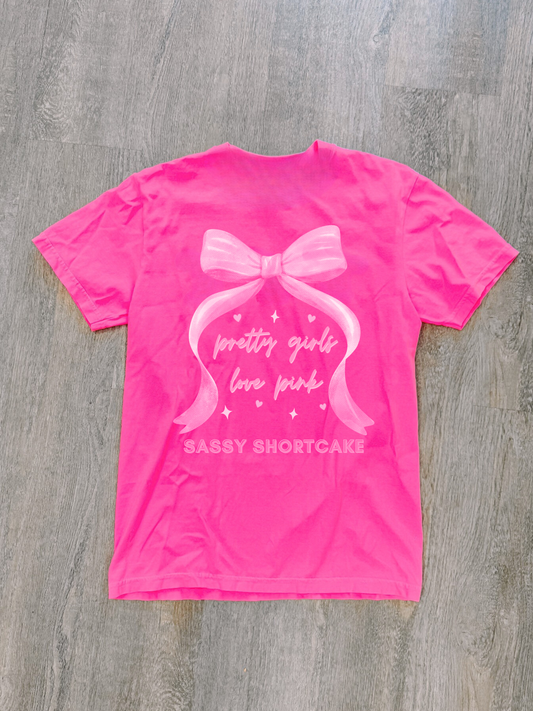 Pretty Girls Love Pink Tee | Hot Pink