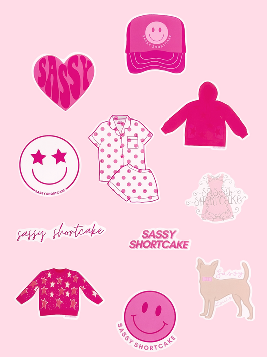 Sassy Sticker Pack 4 Preppy Stickers | sassyshortcake.com | Sassy Shortcake