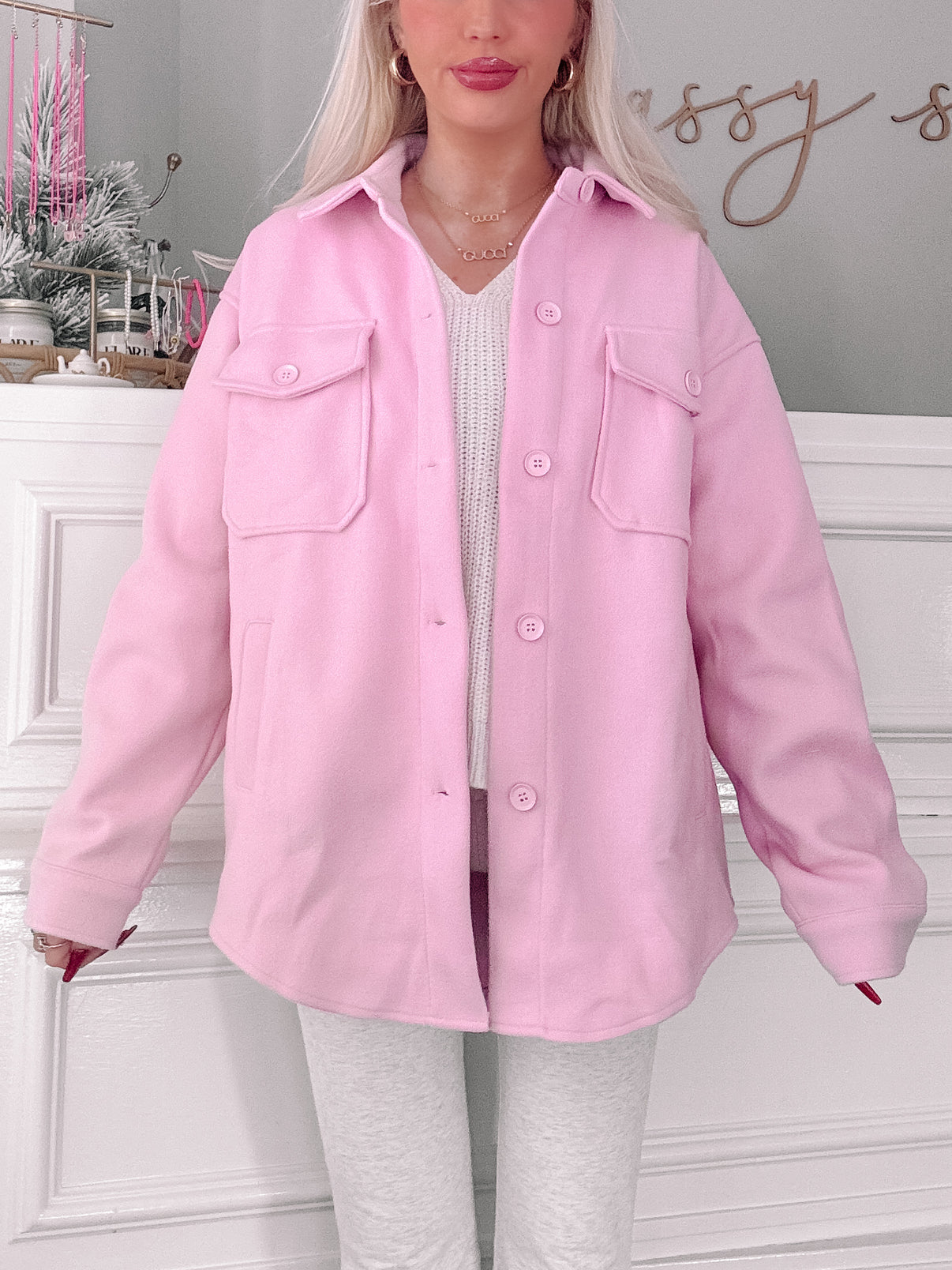 Isla Pink Jacket Shacket from Sassy Shortcake 