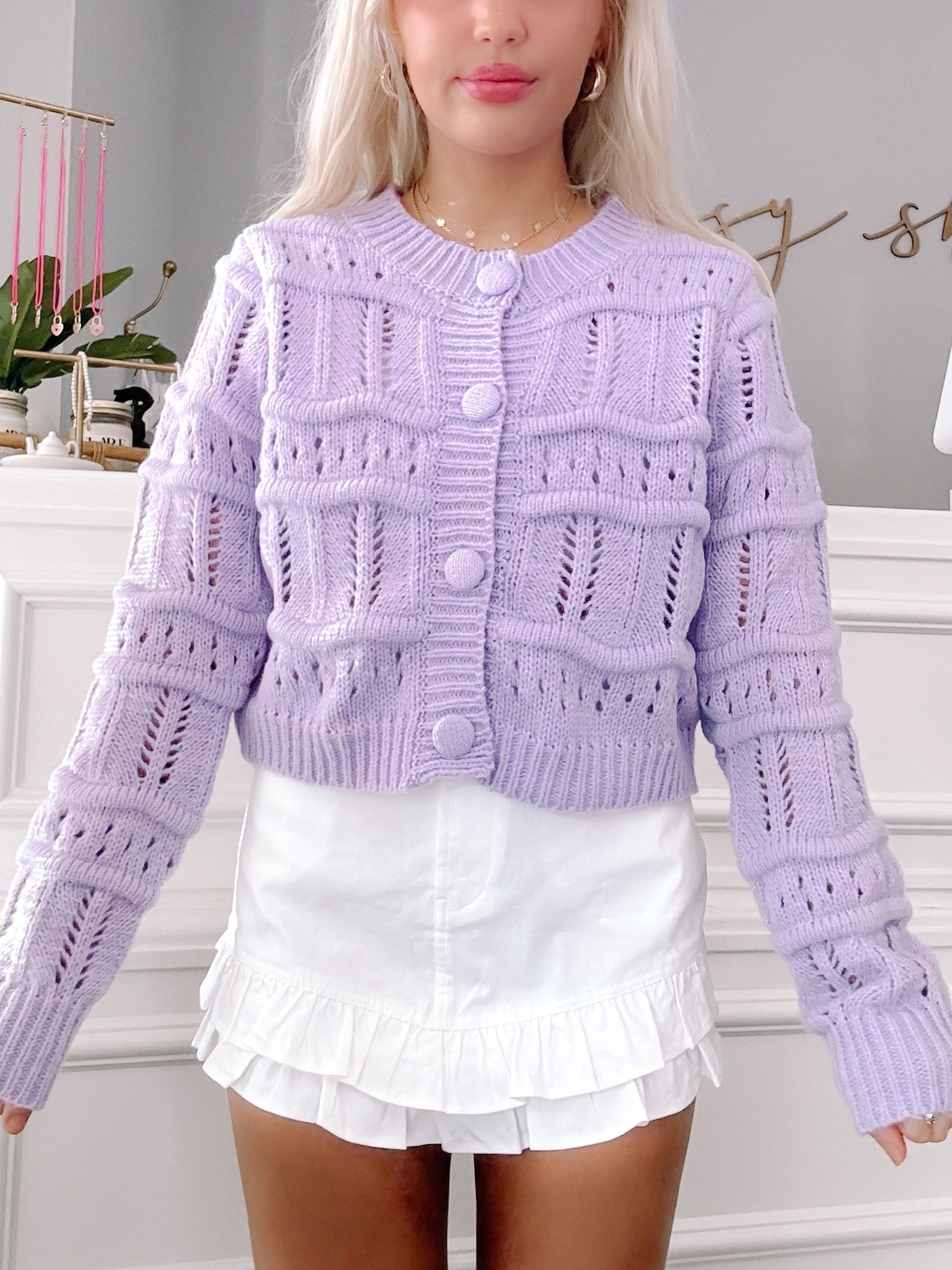 Lost in Lilac Cardigan | sassyshortcake.com | Sassy Shortcake 