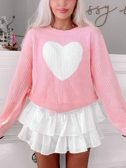 Love in Loops Pink Heart Sweater | Sassy Shortcake | sassyshortcake.com