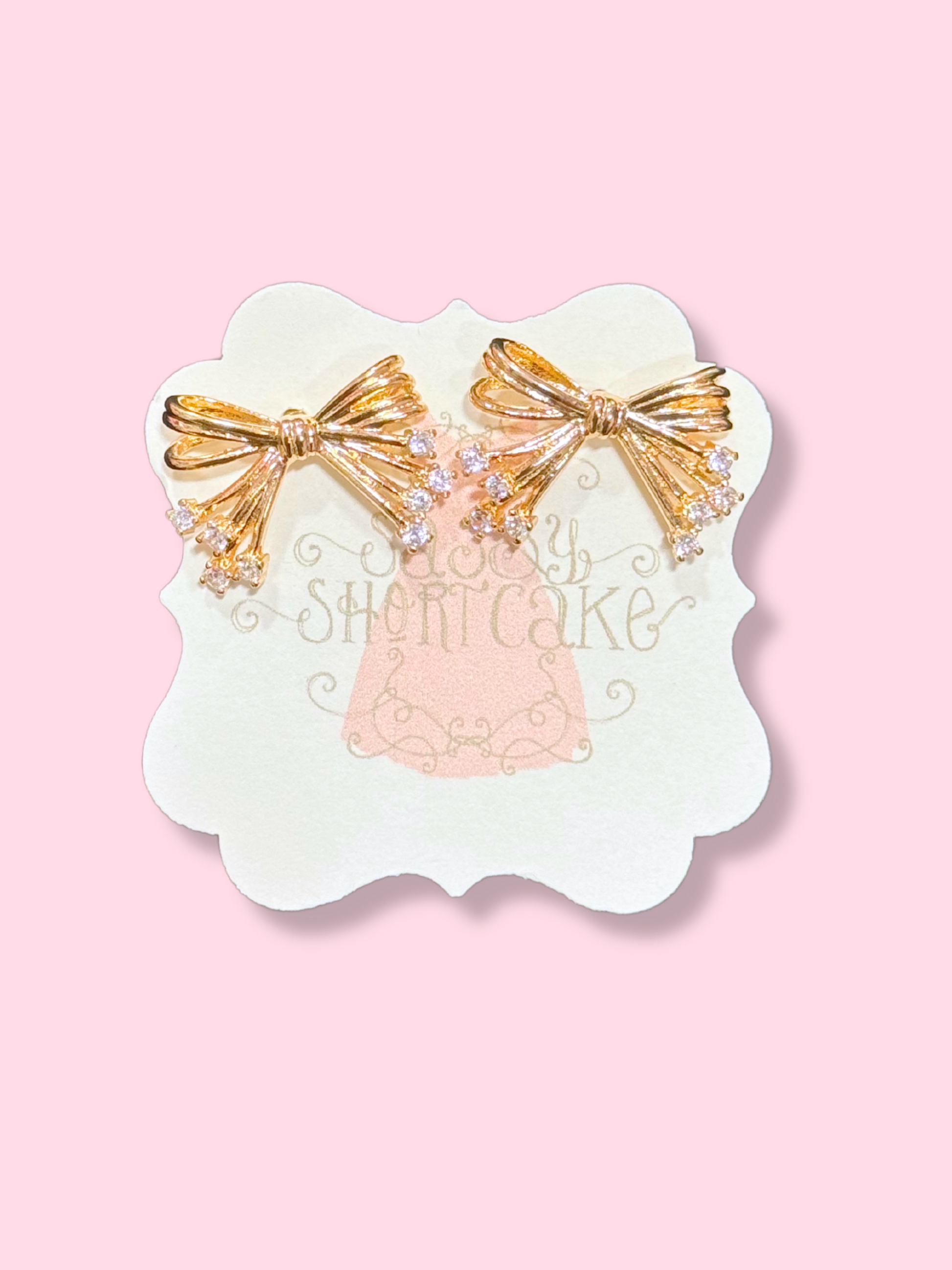 Lucille Gold Bow Earrings | Sassy Shortcake | sassyshortcake.com