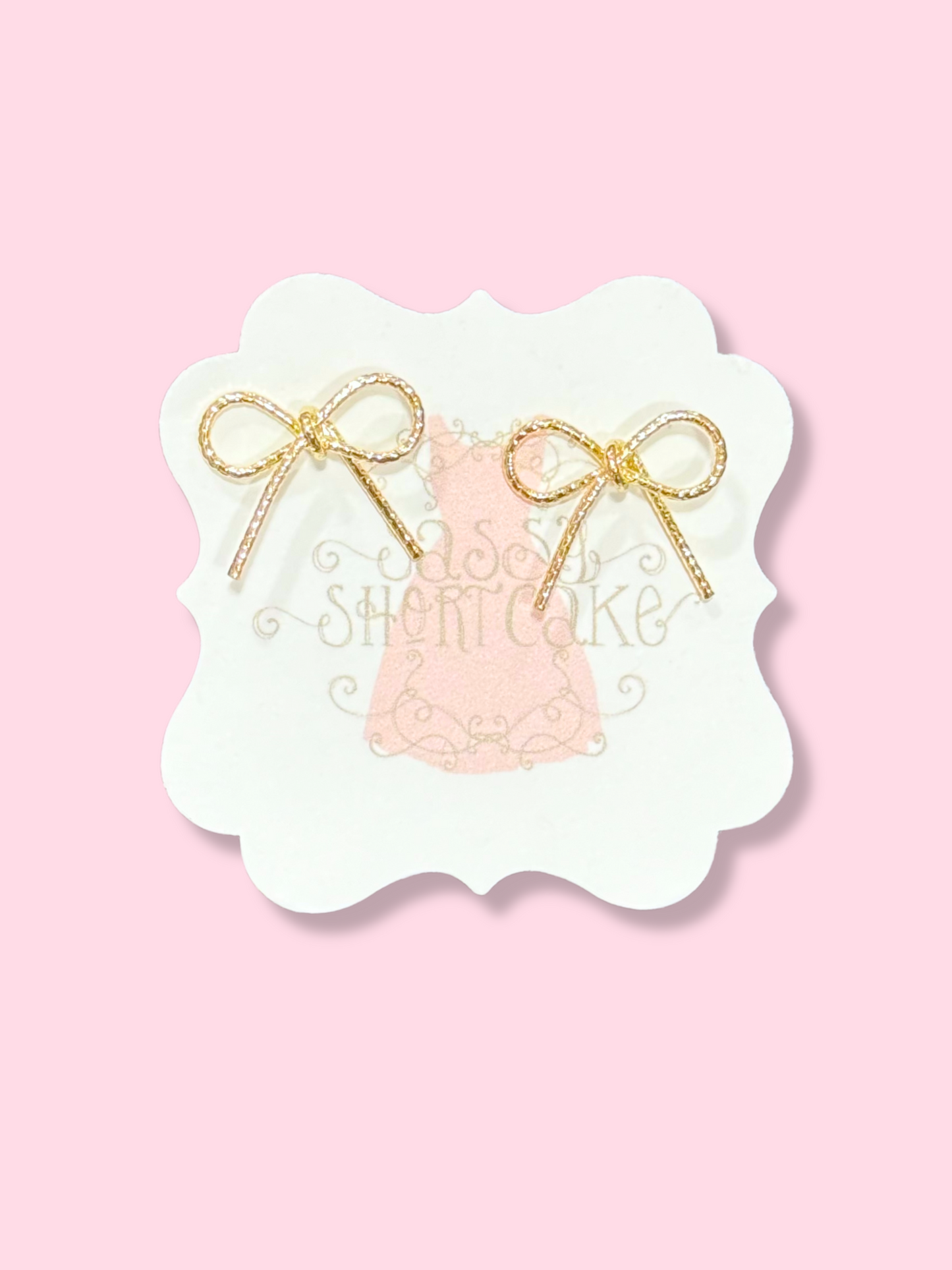 Marlee Gold Bow Earrings | Sassy Shortcake | sassyshortcake.com