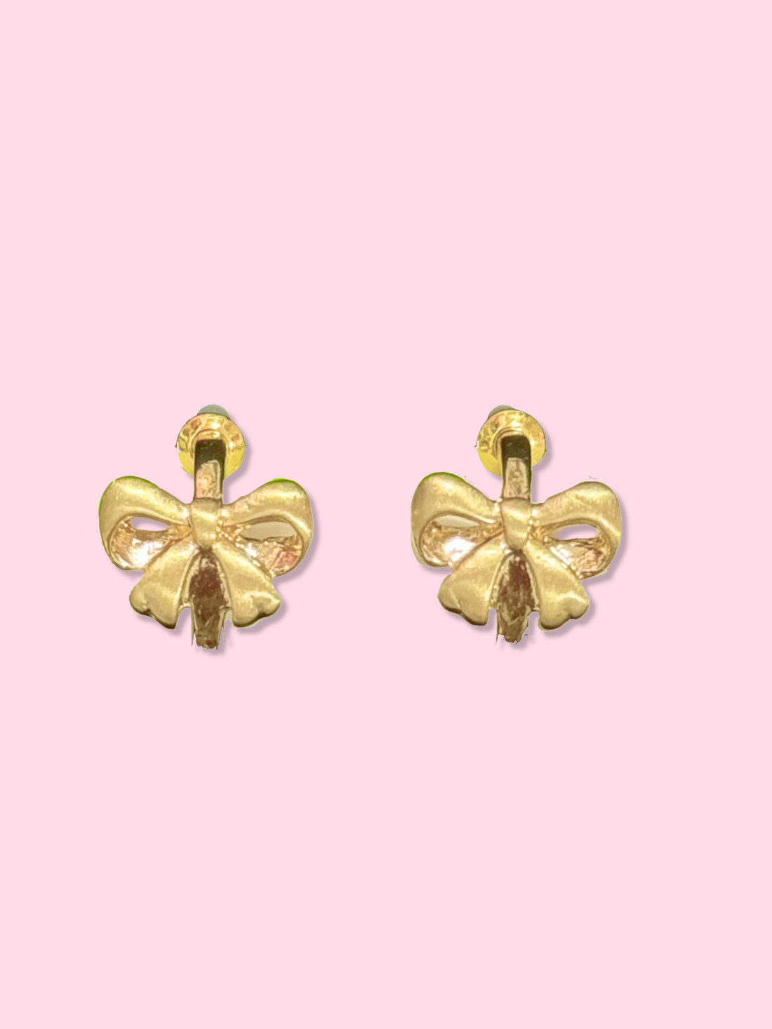 Gold Mini Bow Hoops earrings
