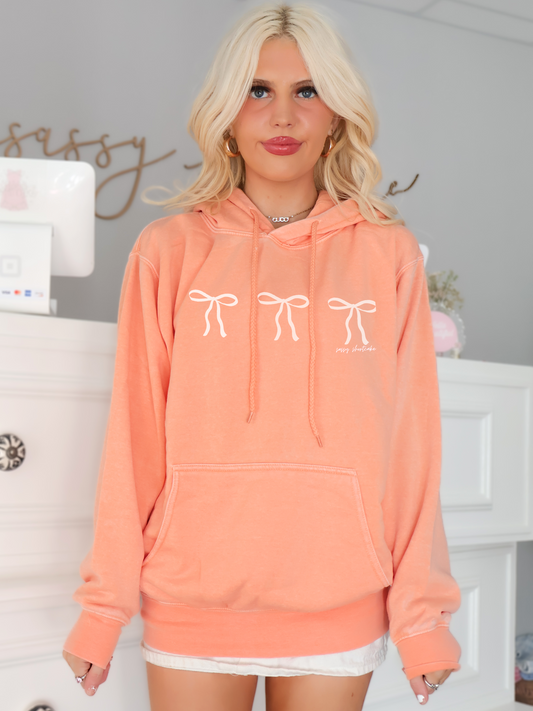 Blushing Bow Hoodie | Orange