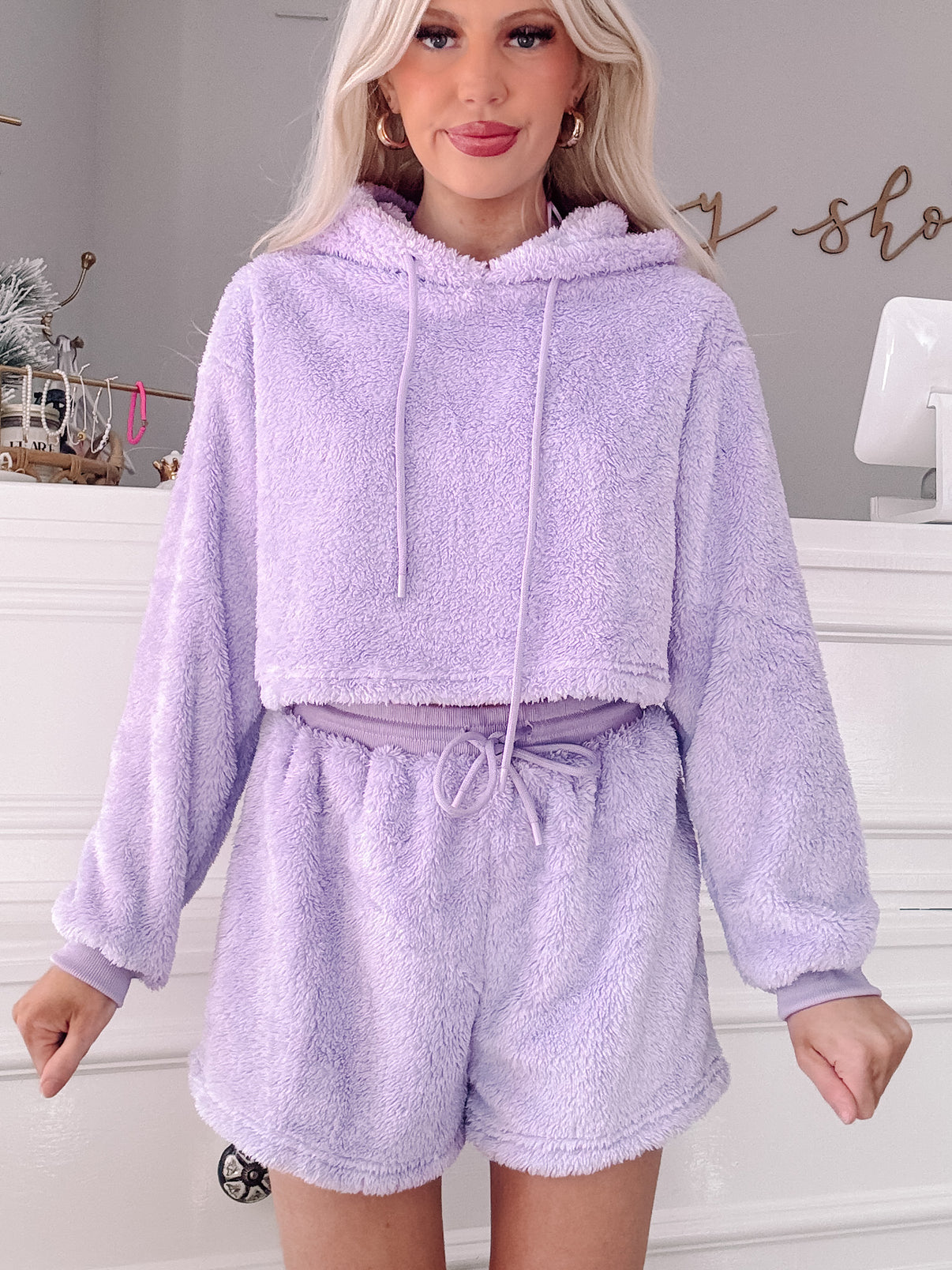 Peri Plush Lilac Lounge Set | Sassy Shortcake | sassyshortcake.com